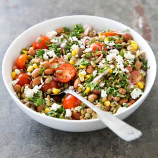 Slow-Cooker Southwestern Lentil and Bean Salad for Two