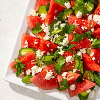 Watermelon and Cucumber Salad with Feta