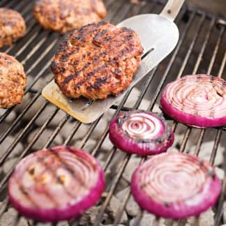 Grilled Bayou Burgers with Spicy Mayonnaise