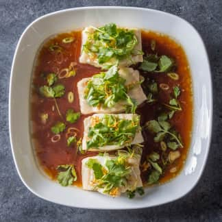 Oven-Steamed Fish with Scallions and Ginger