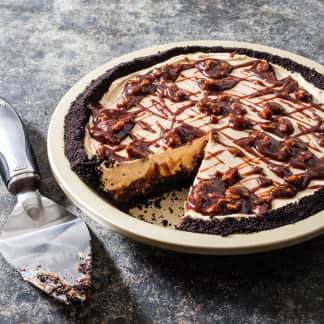 Caramel Turtle Icebox Pie