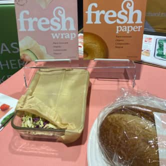 Fresh Wraps in packaging on table.