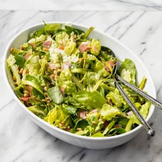 romaine salad with proscuitto