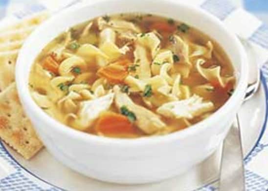 Hearty Chicken Soup with Shells, Tomatoes, and Zucchini