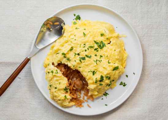 Omurice (Japanese Omelet Over Chicken Fried Rice)