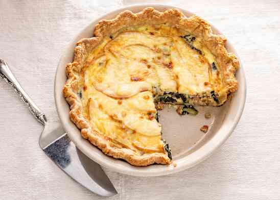 Quiche on the counter