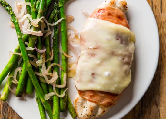 Prosciutto-Wrapped Chicken with Asparagus