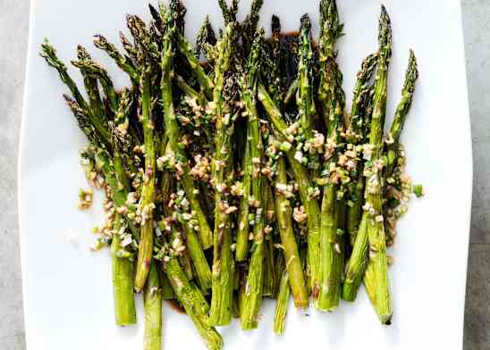Broiled Asparagus with Soy-Ginger Vinaigrette