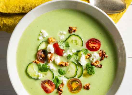 Chilled Cucumber-Avocado Soup