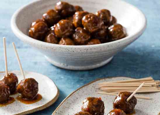 Slow-Cooker Glazed Cocktail Meatballs