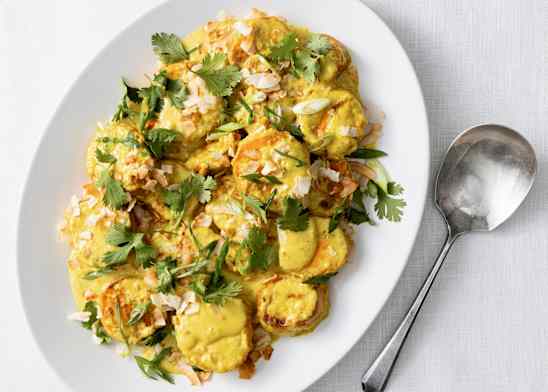 Coconut-Braised Sweet Potatoes