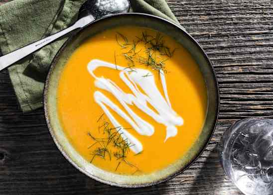 Bowl of Creamy Butternut and Fennel Soup