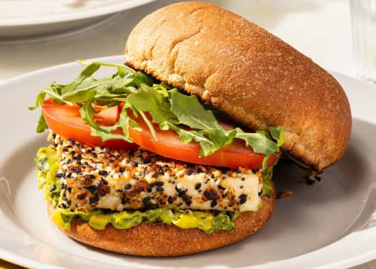 Everything-Crusted Tofu Breakfast Sandwiches for Two