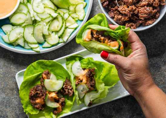Korean Sizzling Beef Lettuce Wraps