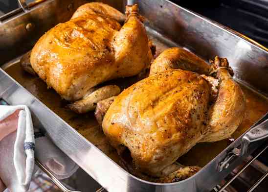 Two-at-a-Time Roast Chickens
