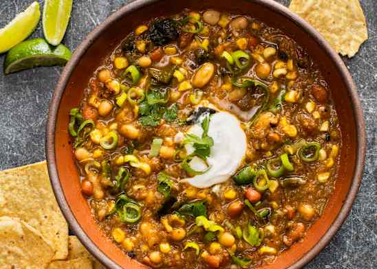 Roasted Poblano and White Bean Chili