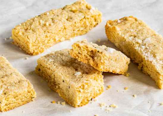 Salted Vanilla Shortbread with Rosemary