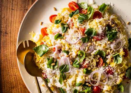 Spaghetti Squash Salad with Tomatoes and Pecorino