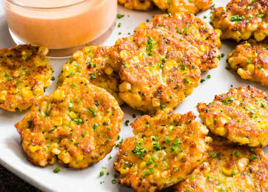 Southern Corn Fritters with Chipotle-Maple Mayonnaise