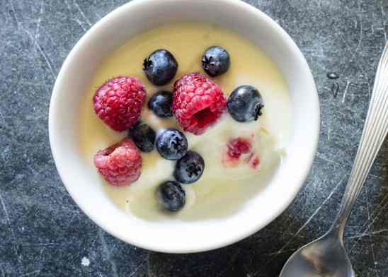 Lemon Posset with Berries