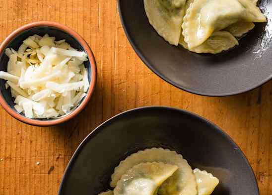 Half Moon Stuffed Pasta with Spinach and Ricotta