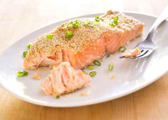 Sesame-Crusted Salmon with Lemon and Ginger