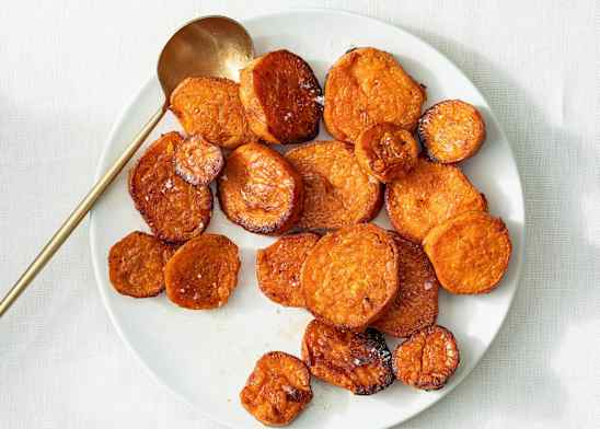 Roasted Sweet Potatoes with Spiced Brown Sugar Glaze
