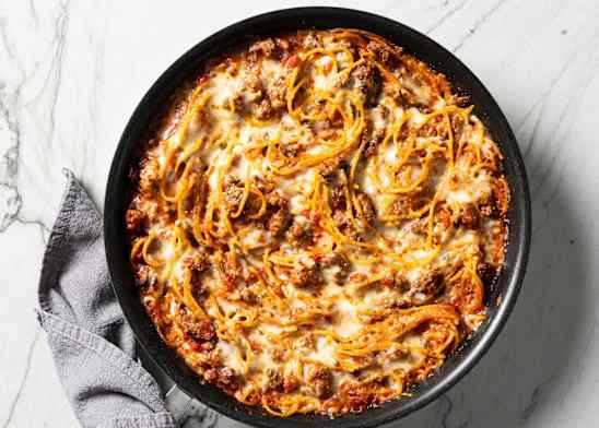 Skillet-Baked Spaghetti