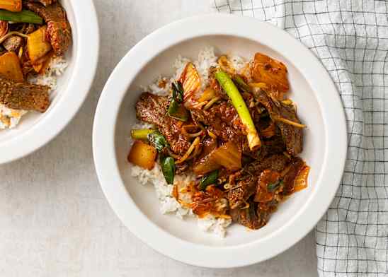 Stir-Fried Beef with Kimchi for Two