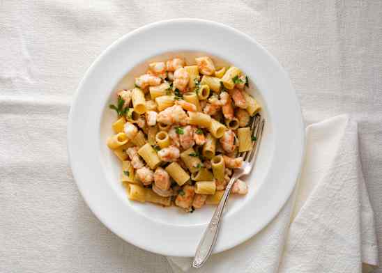 Garlicky Shrimp Pasta
