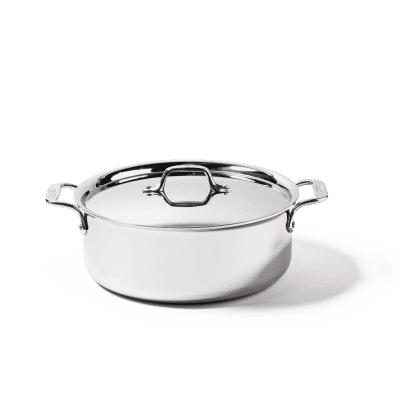 T-fal Simply Cook Stainless Steel Cookware, 6qt Stockpot with Lid, Silver