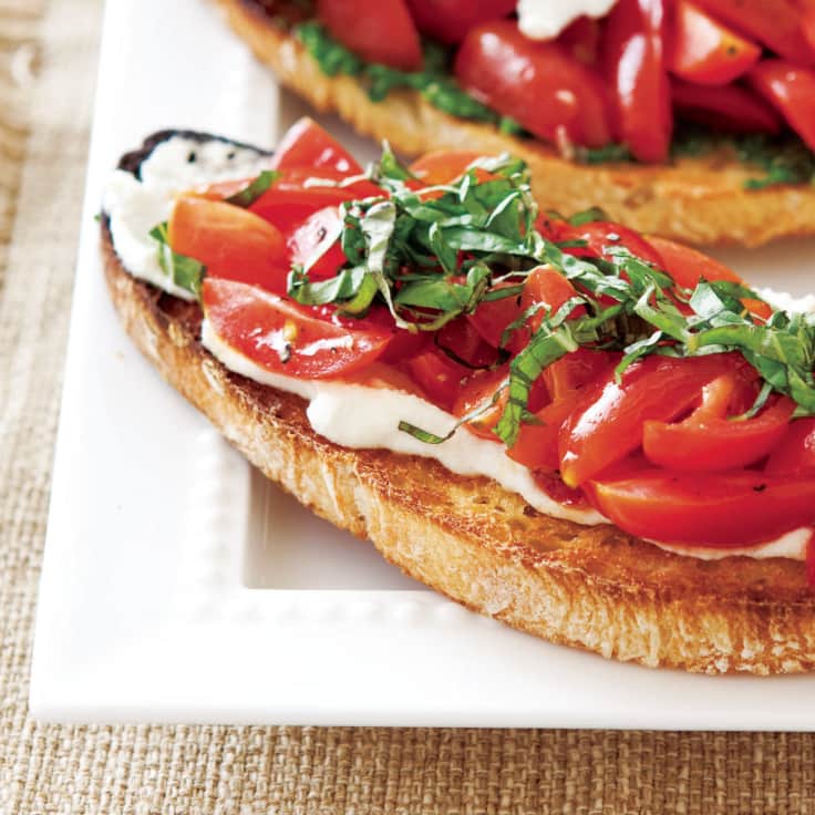 Tomato Bruschetta with Ricotta and Basil for Two America #39 s Test