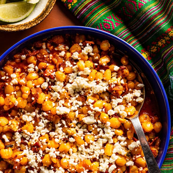 Skillet Hominy With New Mexico Chile Powder and Queso Fresco | America ...