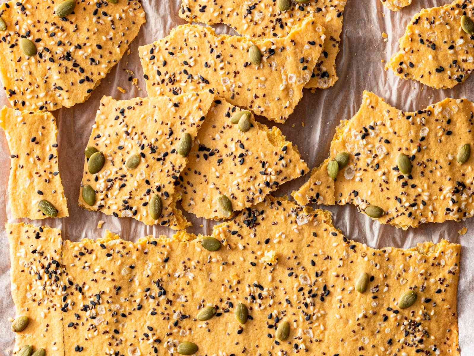 Chickpea Crackers with Assorted Seeds