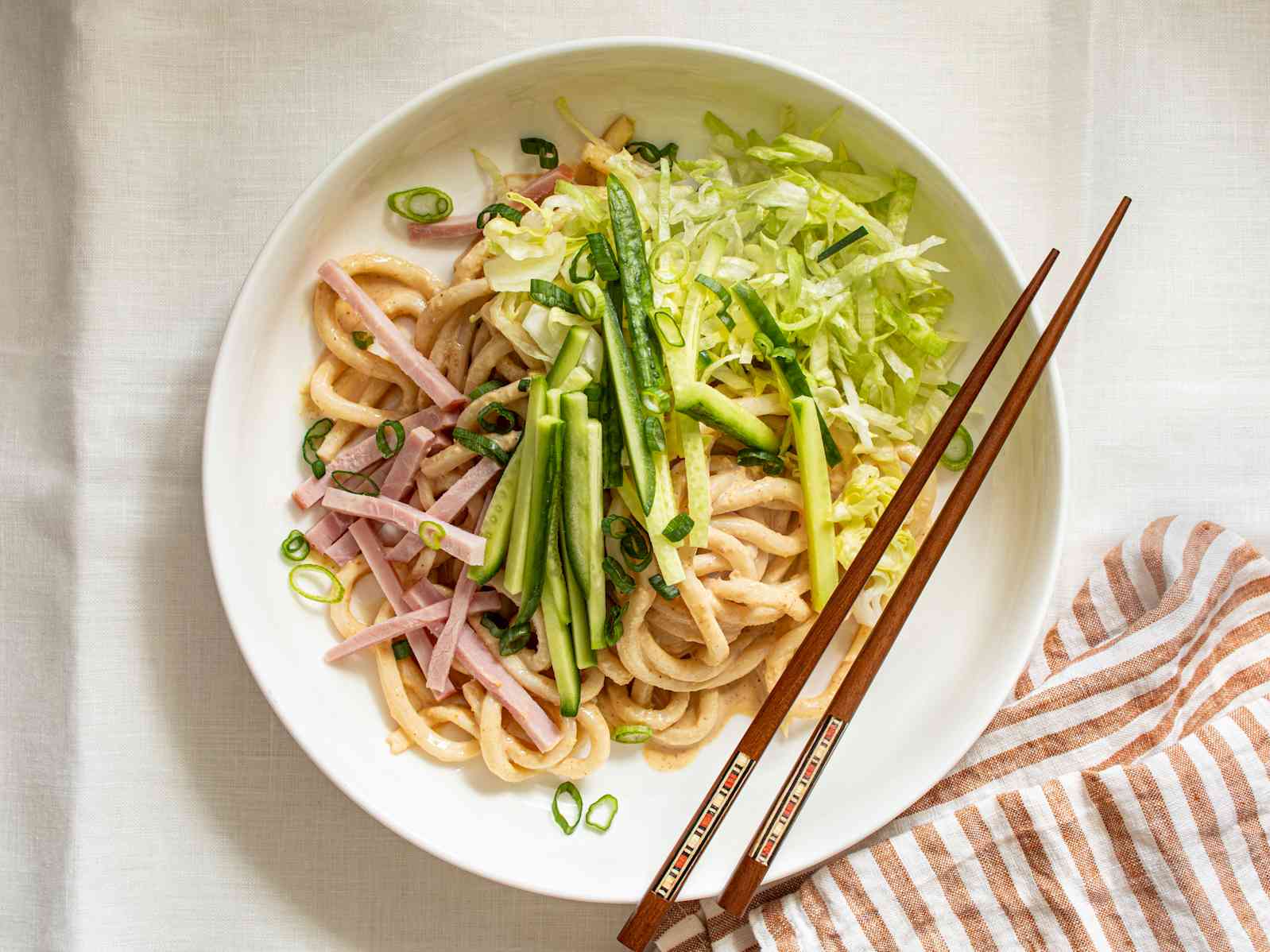 Cold and Creamy Peanut Noodles with Ham | America's Test Kitchen