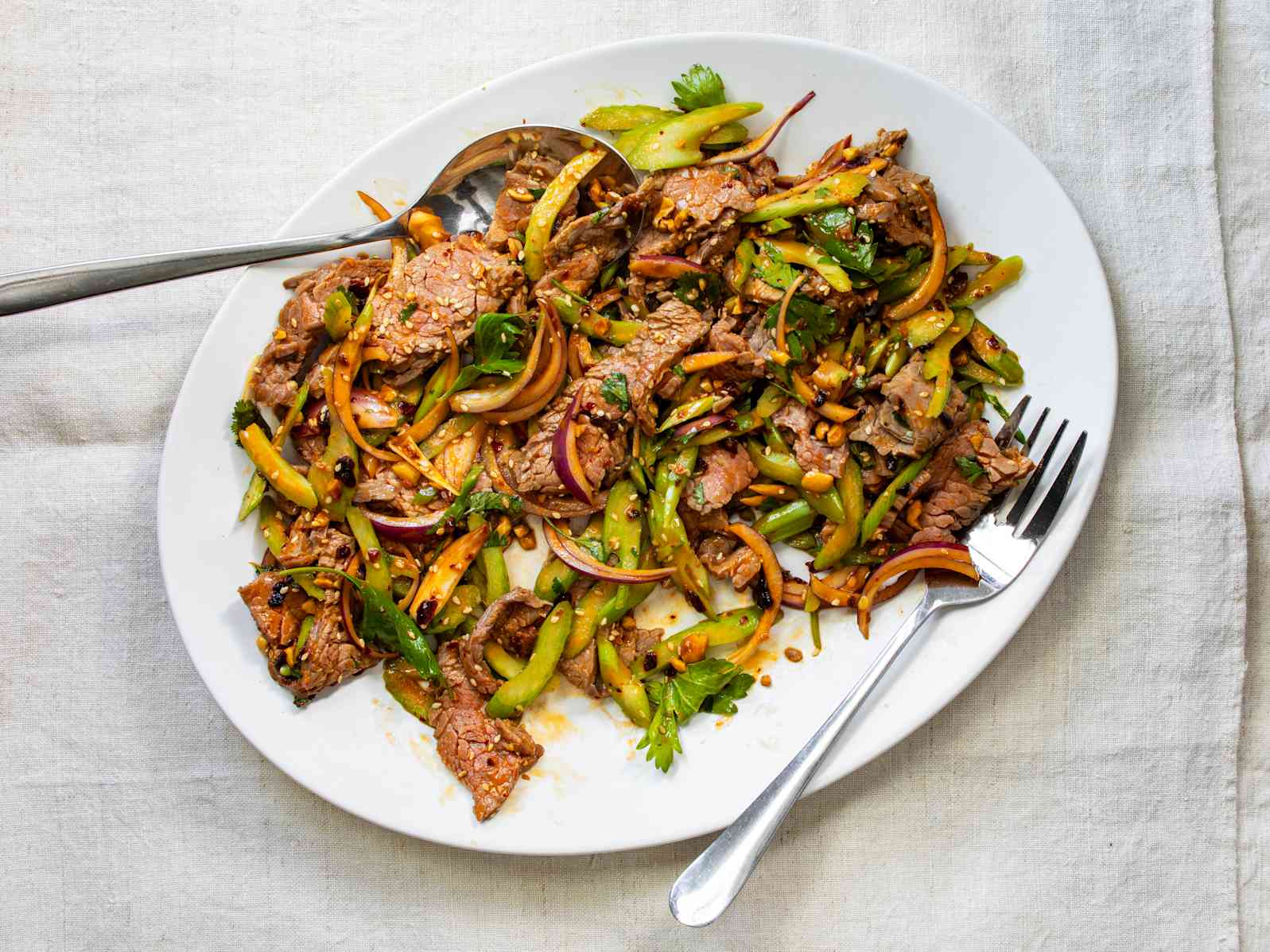 Spicy Beef and Celery Salad