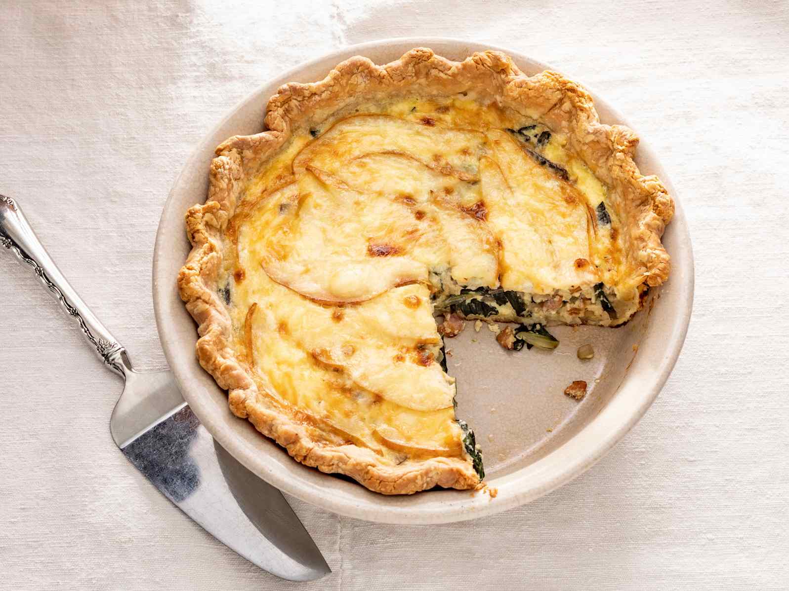 Quiche on the counter