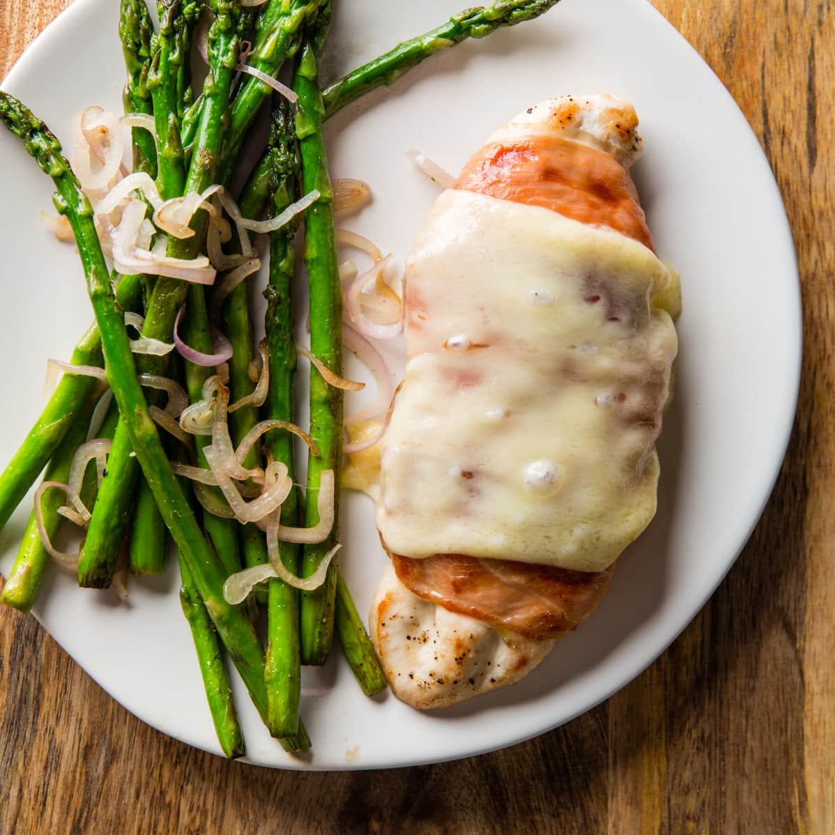 Prosciutto-Wrapped Chicken with Asparagus