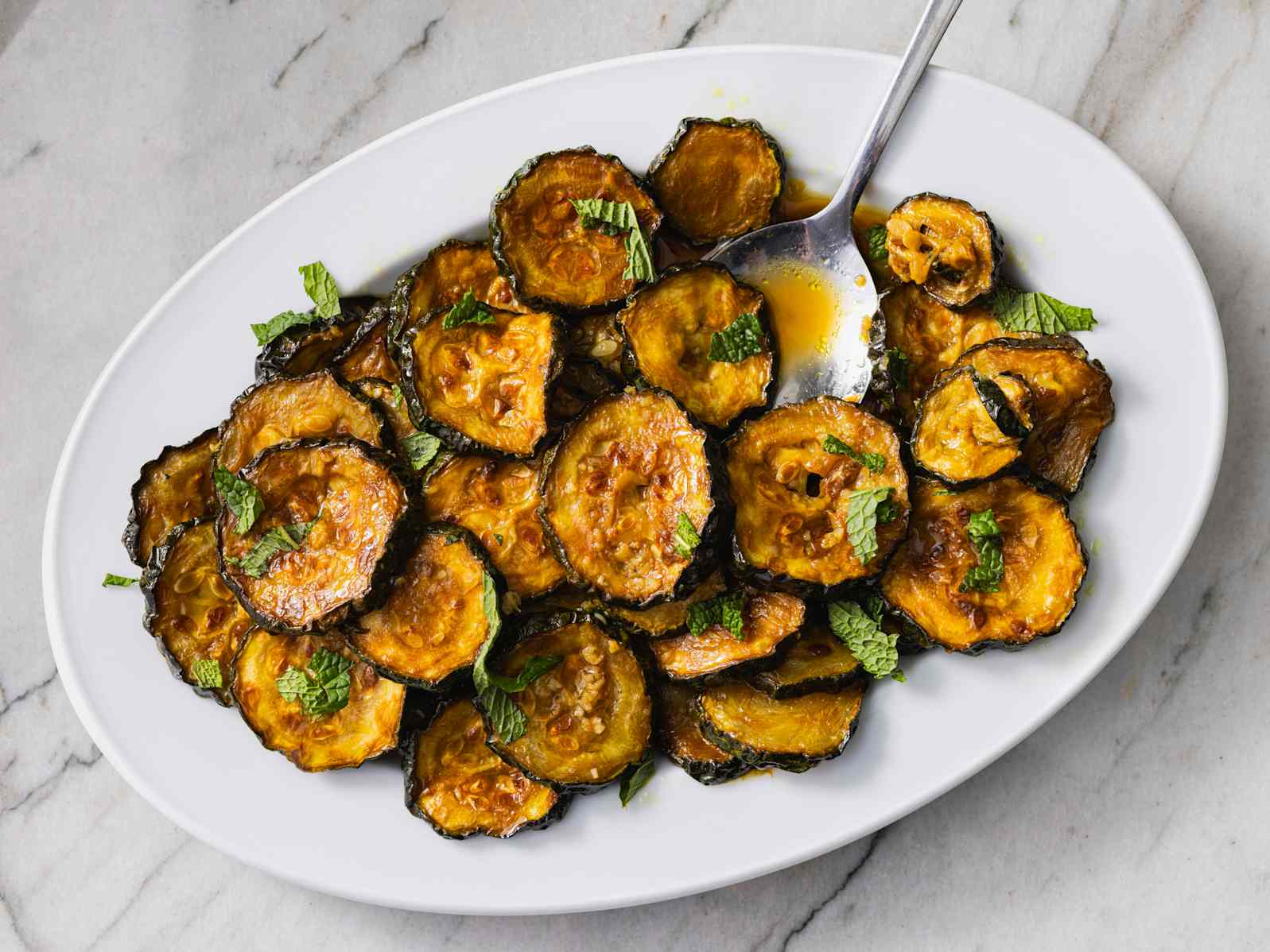 Zucchini alla Scapece (Neapolitan Marinated Fried Zucchini) 