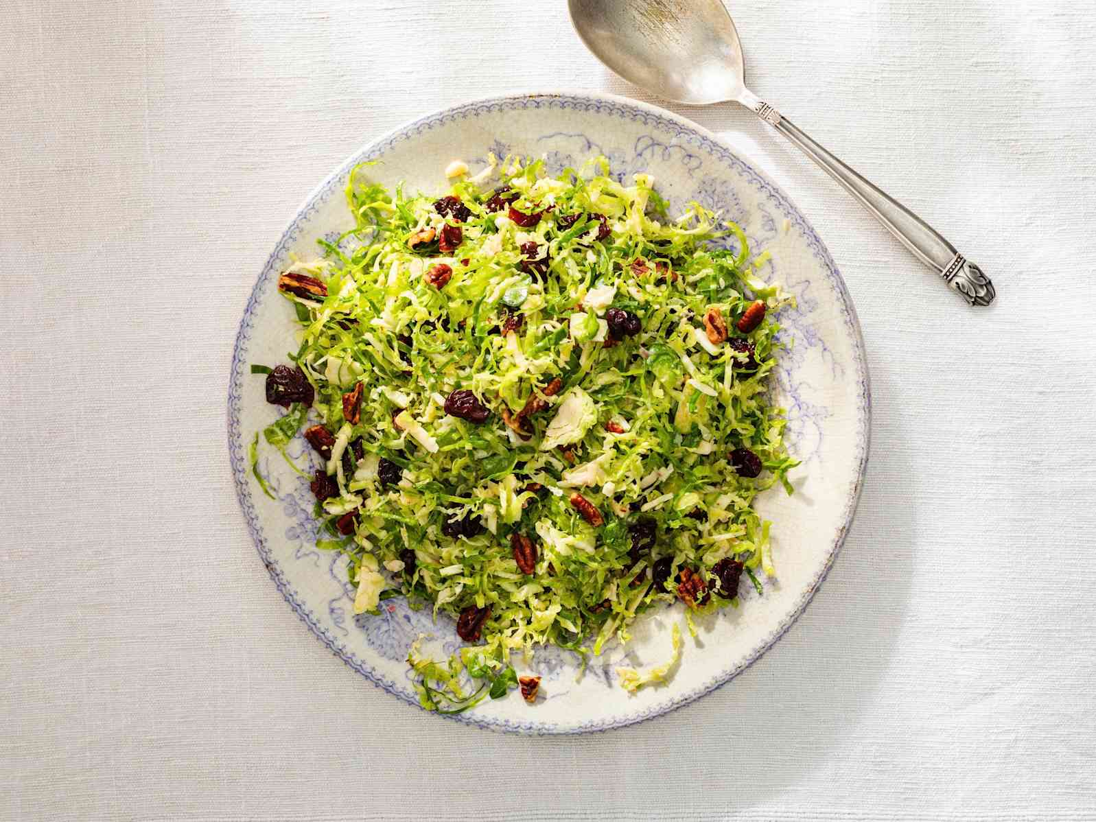 Brussels Sprout Salad with Smoked Gouda, Pecans, and Dried Cherries