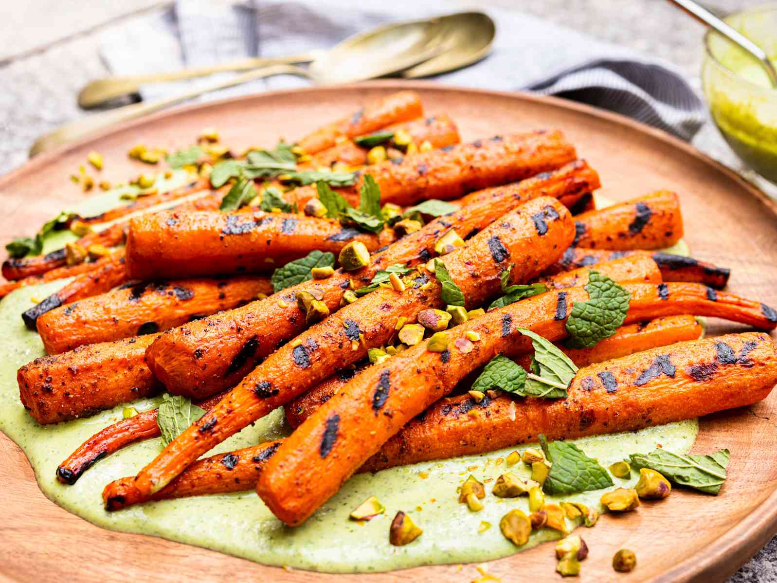 Grilled Carrots with Feta-Herb Sauce