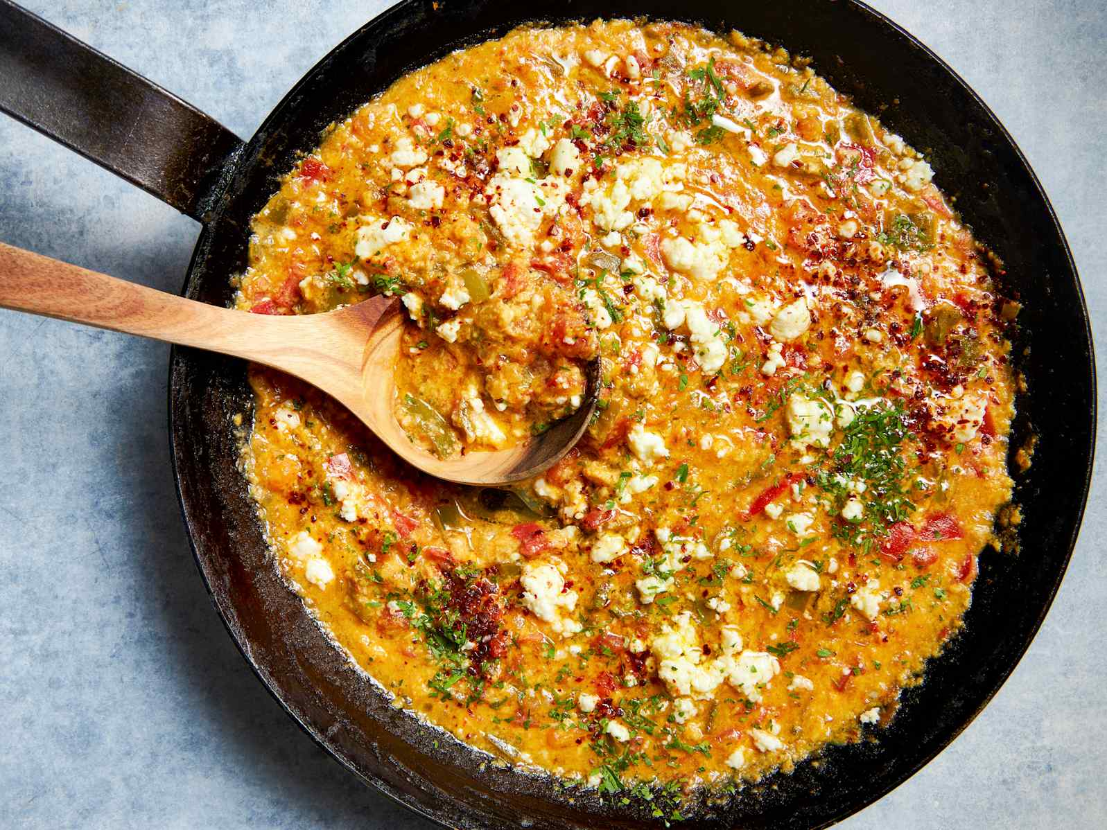 Menemen (Turkish Scrambled Eggs with Vegetables)