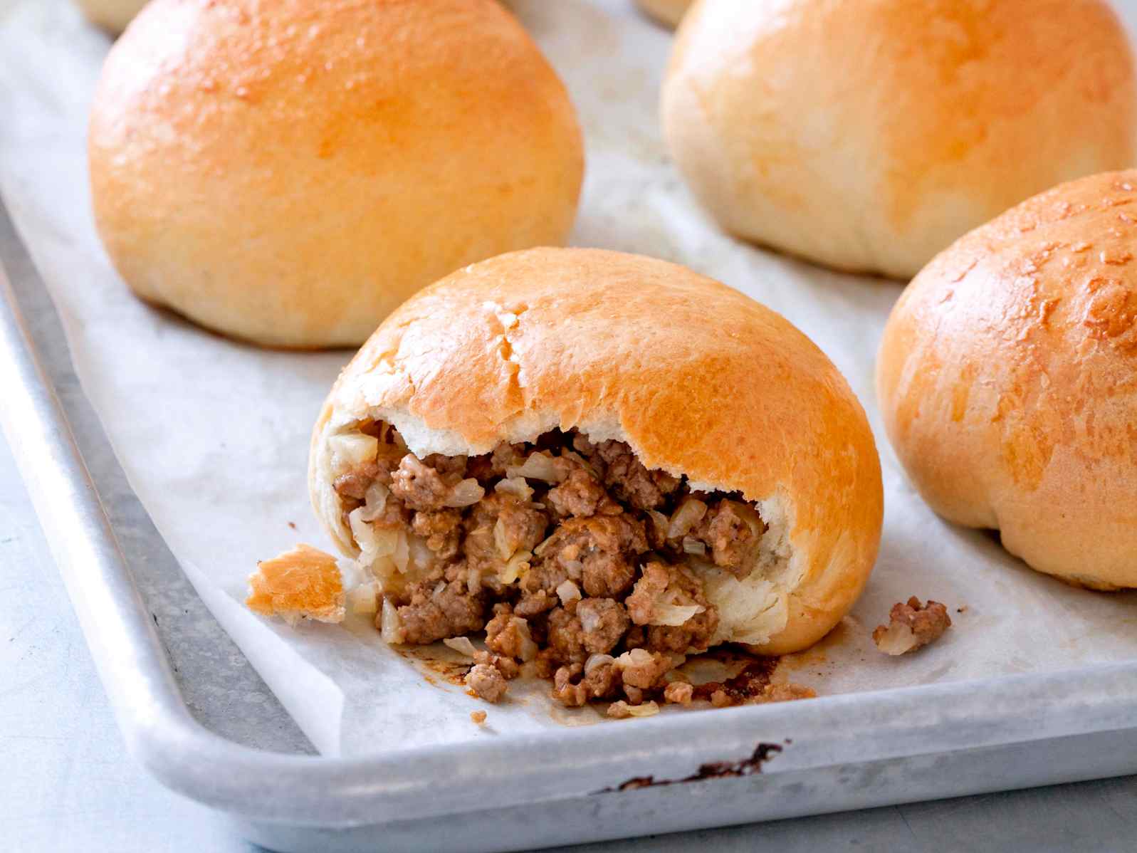 Runsas (Beef and Cabbage Buns with Cheese)