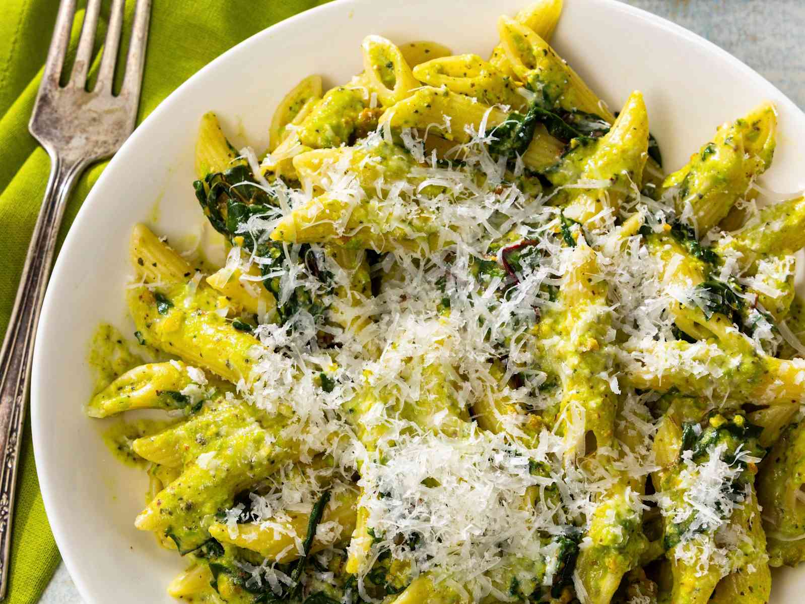 Pea and Pistachio Pesto Pasta