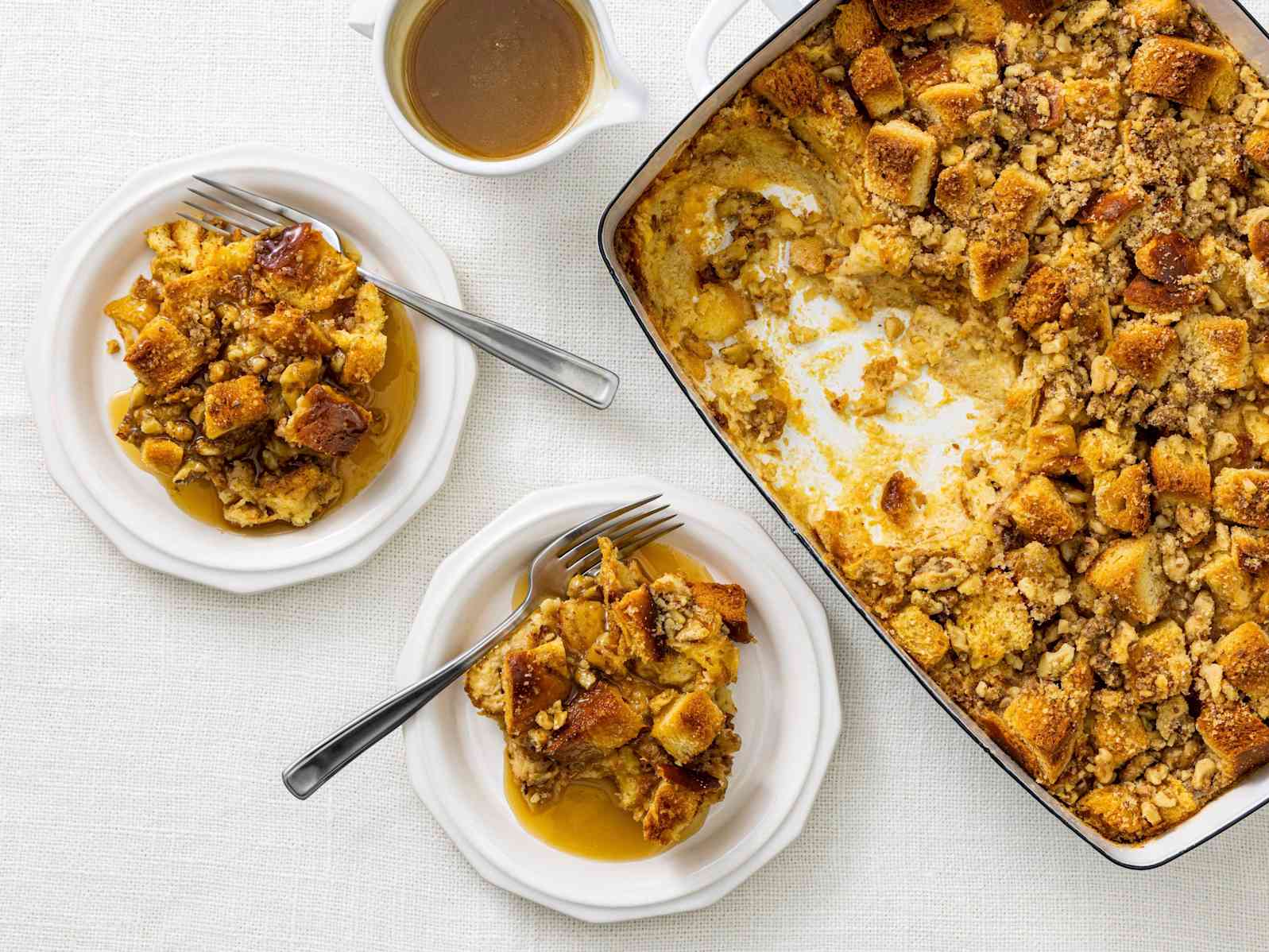 Pecan Bread Pudding with Bourbon and Orange
