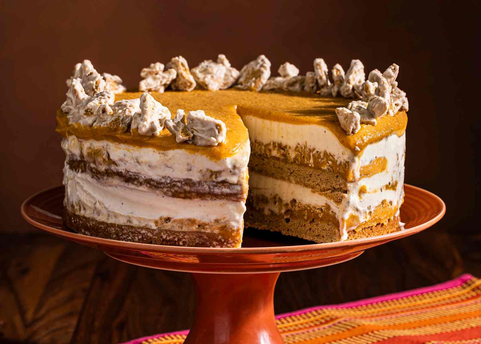 Pumpkin Spice Ice Cream Cake