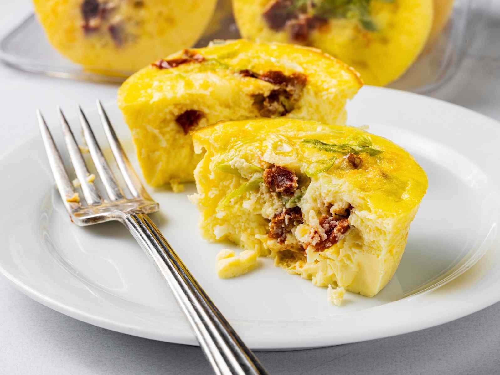 Sun-Dried Tomato, Scallion, and Feta Egg Bites