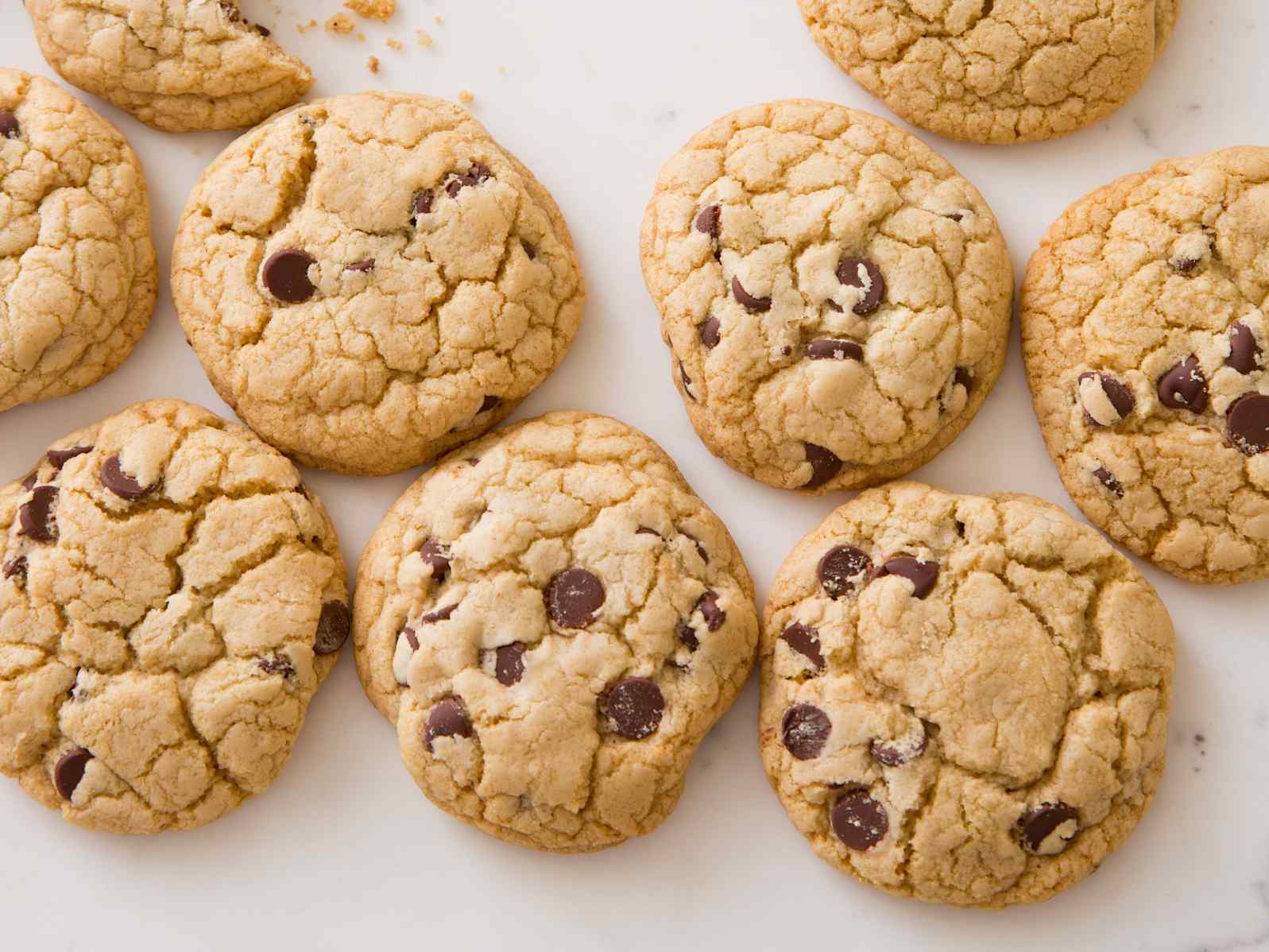 Thick and Chewy Chocolate Chip Cookies