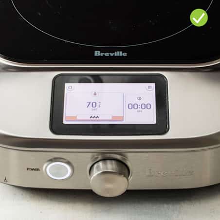 Right, an induction burner with simple controls made it much easier to cook with this model.