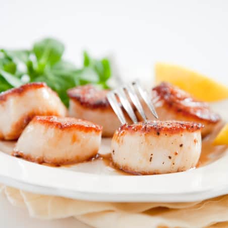 Seared scallops
